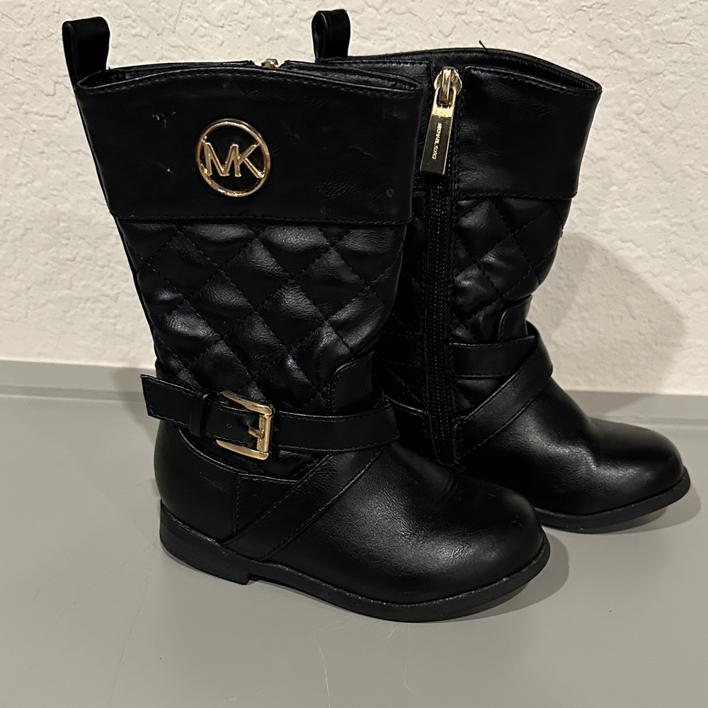 Michael Kors Black Quilted Leather Boots